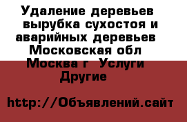 Удаление деревьев, вырубка сухостоя и аварийных деревьев - Московская обл., Москва г. Услуги » Другие   